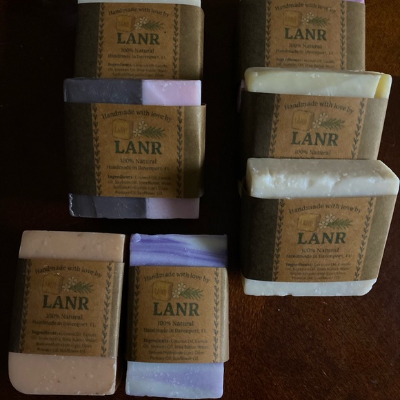 Pink and Green Body Handmade Natural Soaps - Tie Dye - Picture 4 of 4